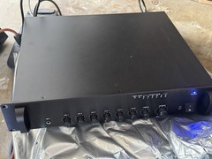 Commercial Audio 240W 5ch 70V/100V Mixer Amp with Microphone Priority 18805 Blac