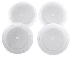 6-Zone Amplifier+12 White Wall+4 JBL 8″ Ceiling Speakers For Restaurant/Bar/Cafe