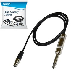 HQRP 4-Pin Mini TA4F to 1/4″ Connector Instrument Cable for Shure WA302 / WA306