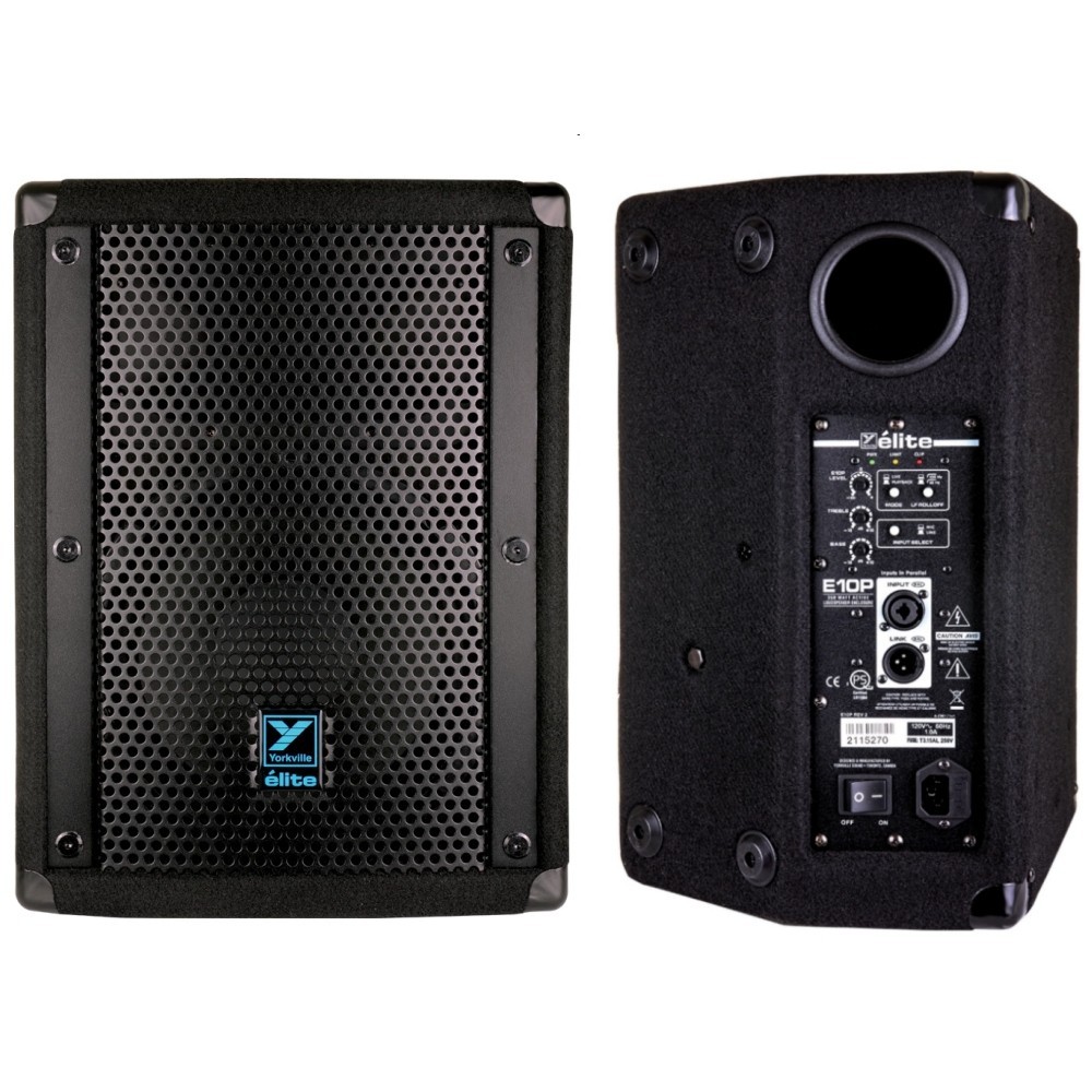 YORKVILLE ELITE E10P Active 1300w Peak Built-in Mixer EQ Compact PA Speaker Pair