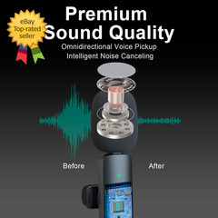 Professional Wireless Lavalier Microphone Ipad Android Phone Content Creators