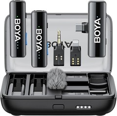BOYA BOYALINK All-in-One Wireless Microphone Set for iPhone, Android And More