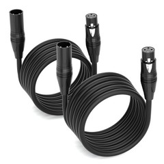 XLR Cables 25ft 2 Pack, Premium XLR Microphone Cable 25 Feet, Heavy Duty PVC …
