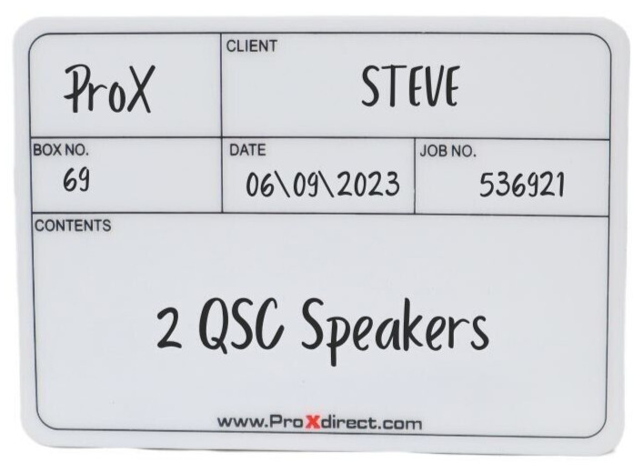 ProX X-CLABELMDX12 12 Pack of Medium-Sized Multipurpose Labels for Flight Cases