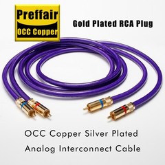 OCC Copper RCA Interconnect High Purity Copper 24K Gold Plated for Better Sound