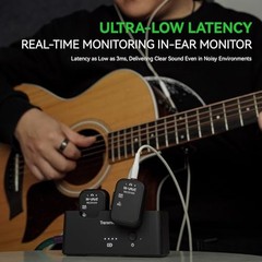 2.4GHz Wireless in-Ear Monitor System Transmitter Receiver Auto-Pairing, 2.4G
