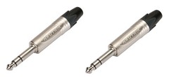 (2) Two Genuine NEUTRIK NP3X Stereo 1/4″ TRS Cable Mount Jack Nickel Plated