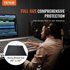 Extra Large Sound Dampening Blanket 96″x80″ – Acoustic Noise Blocker, Light Bloc