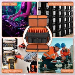 Large Gig Bag for Cables and DJ Gear with Adjustable Dividers – 20 Inch