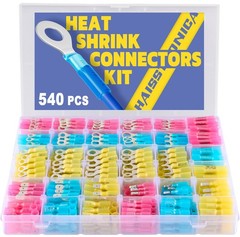 haisstronica 540PCS Marine Grade Heat Shrink Wire AWG16-14, Blue Ring