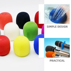 5Pcs Durable Wireless Mic Covers Sponge Microphone Windscreens Assorted Colors
