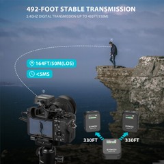 SYNCO G2(A2) Pro 2.4G Wireless Lavalier Microphone With Charging Case for Camera