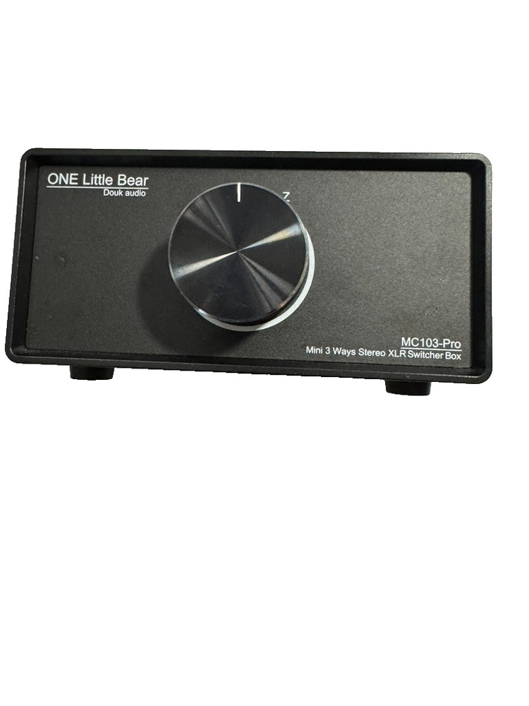 3 in 1 Balanced Stereo Selector Switcher One Little Bear/Douk Audio MC-103 Pro
