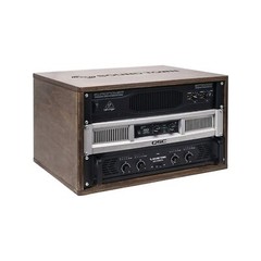Sound Town DIY 6U Studio Rack with Solid Baltic Birch Plywood, Weathered Brow…