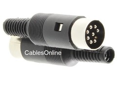 2-Pack 8-Pin Din Male B&O Audio Connector w/ Black Plastic Handle, CN-D18M-2