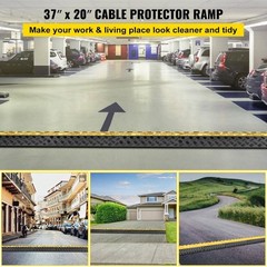Vevor 37″x20″x3″ Clamshell Cable Organizer 3-Channel Speed Bump 44000lb Ramp 1pk