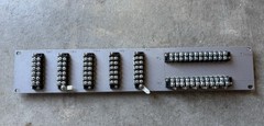 2RU Silver Custom Rack Panel 2U w/ barrier strip termination strips interconnect