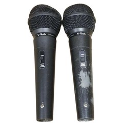 2x V-Tech VT-1040 Dynamic Microphone 600 OHM Unidirectional Microphone W/ Cables