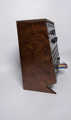 12U Studio Rack Dark Walnut with handles