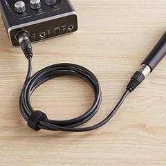 Amazon Basics XLR Male to Female Microphone Cable for Speaker 6 Feet, Black