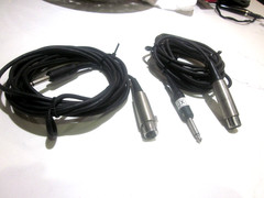 Qty (2) 16 Foot 1/4 TRS Male to XLR Female cables Black