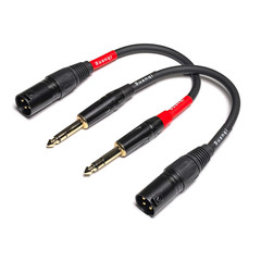 WJSTN-024 XLR to 1/4 TRS Stereo Adapter 6.35mm Dual Channel 3-pin Male /
