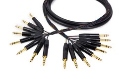 Canare MR202-8AT 8 Channel Balanced Studio HIFI Snake Cable, 1/4″ TRS Male.
