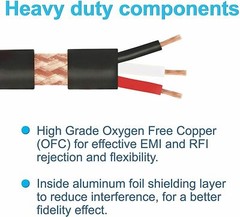 HQRP 6ft 1/8″ (3.5mm) to Dual XLR Male Splitter Y Audio Cable Cord