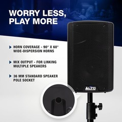 High-Quality 350W TX408 8-Inch Portable PA Speaker with Bluetooth Streaming