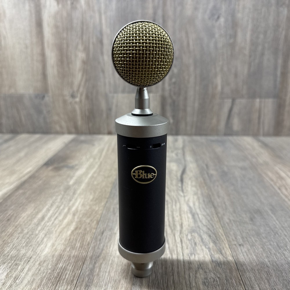 Blue Baby Bottle Condenser Microphone Wired Black Silver with Case