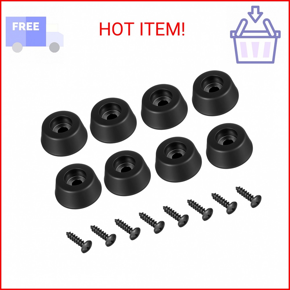 8Pcs Heavy-Duty Rubber Feet for Subwoofer, Speaker Isolation Pads with Stainless