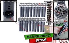(20 PACK) Handheld Microphones FAT TOAD | Studio Recording Unidirectional Mics