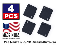 Carbon Composite Blank Plate DBA-BL, for Neutrik XLR D-series Cutouts, 4-Pack