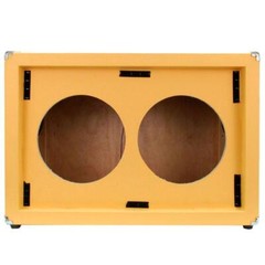 Contemporary 2×12″ Empty Guitar Cabinet – Orange Tolex/ Wheat Cloth Grill