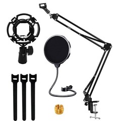 5Core 32″ Microphone Scissor Arm Set Mic Stand Suspension Boom Desk Mount Holder