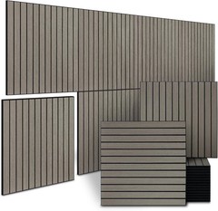 8-Pack Peel & Stick Acoustic Wall Panels 11.8″ x 11.8″ PET Soundproof & Noise