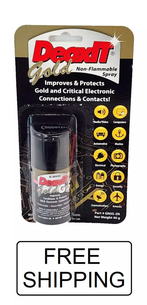 Caig GN5S-2N DeoxIT® Gold Series Mini- Spray Contact Cleaner & Protectant, 40g