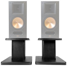 (2) 8” Black Bookshelf Speaker Stands For Pair Klipsch RB-81 Bookshelf Speakers