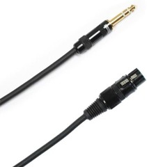 Audio2000’s C06003P2 2-Pack 3ft XLR Female to Gold-Plated 1/4″ TRS Cables-New