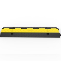 VEVOR 3 Pcs 2-Cable Rubber Electrical Wire Cover Cord Protector Ramp 11000 lbs