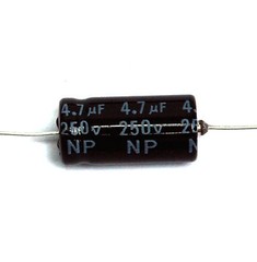 10pc Electrolytic Capacitor NPT Axial 2000hr +105℃ RoHS NP 4.7uF 250V φ10x21mm