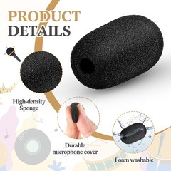 Mini Size Headset Windscreen Microphone Foam Cover Small Lapel Mic Sponge Pop…