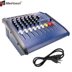 4 Channel Amplifier Audio Mixer, 250w Sound Mixer With Dual Wireless Mic, Sound