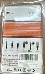 J K Light-Weight Headset Headworn Earhook Microphone MIC-J D4