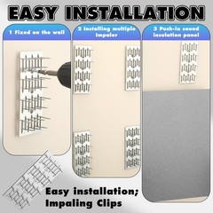 25 Pcs Push-on Impaler Wall Mounting Clips Surface Mount Impaler Clips, Acous…