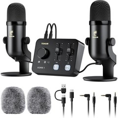 Microphone Equipment Bundle with Audio Interface, Immersive 3D Stereo Audio