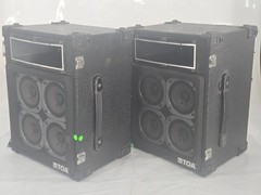 TOA RS-20 PA speakers 400 watts – Stage Monitor Speakers..One of the 8 is damage