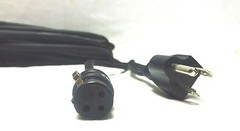 (LS10) 32 Ft(9.75M) Siamese -3 Cond AC Edison to Power Con & Audio Combo Cable