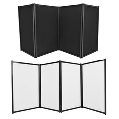 48″x 25″ White+Black DJ Foldable Facade Portable Event Booth Panels w/Carry Bag