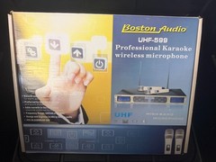 Boston Audio Karaoke Wireless Dual Microphone Professional UHF-599 Range 90 Mhz